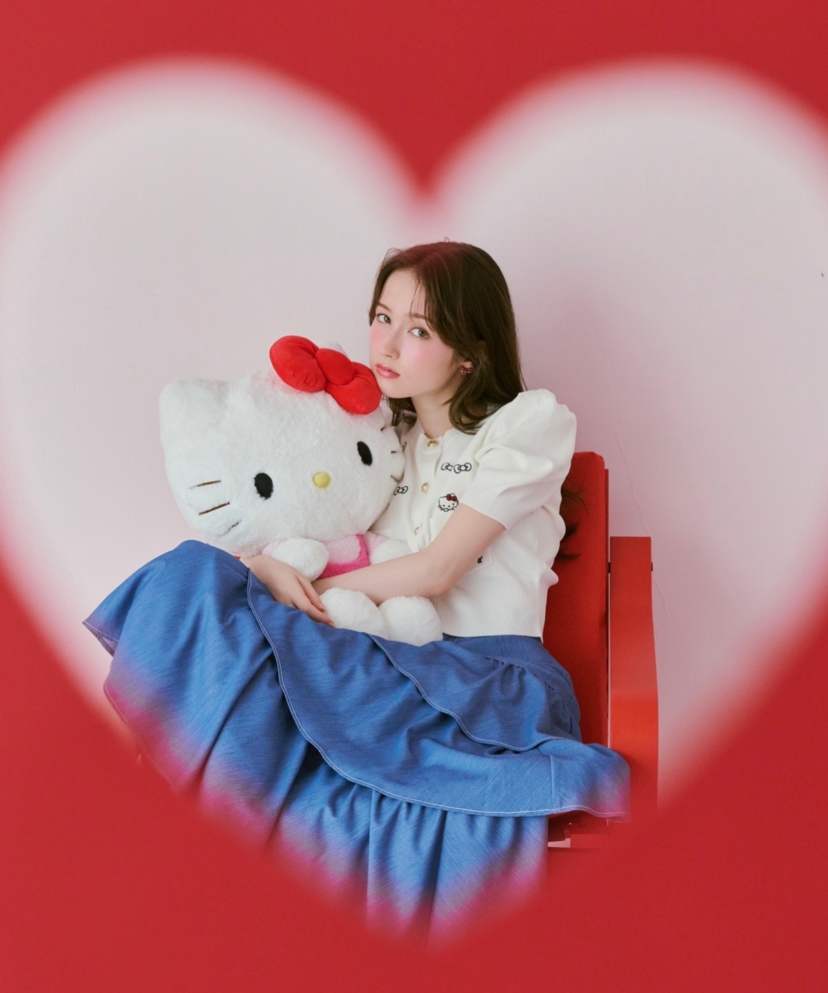 【7/16(thu)10時予約開始】WILLSELECTION×HELLO KITTY 刺繍ニットカーディガン