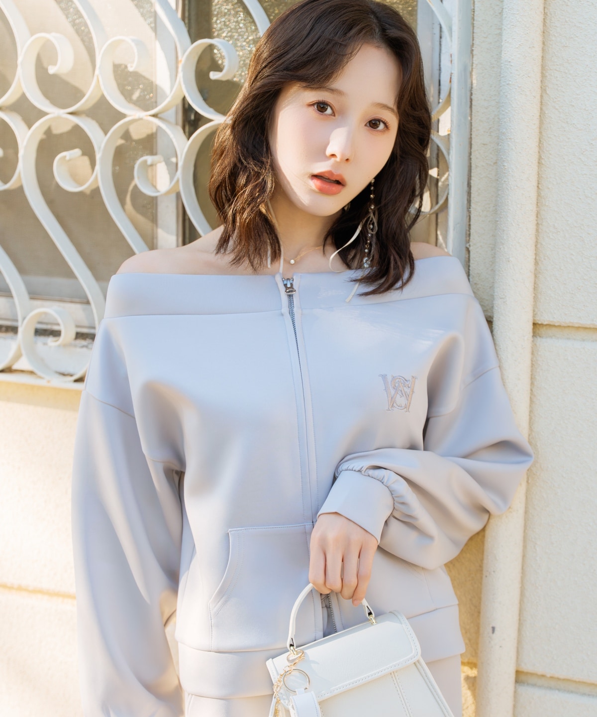 【3/12(thu)10時発売】ダブルZIPオフショルスウェットトップス