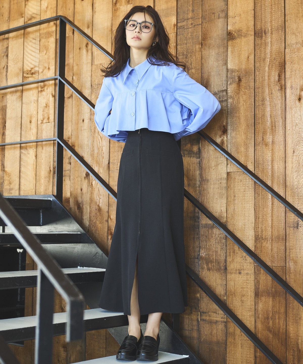 ヨークデザインタックシャツ