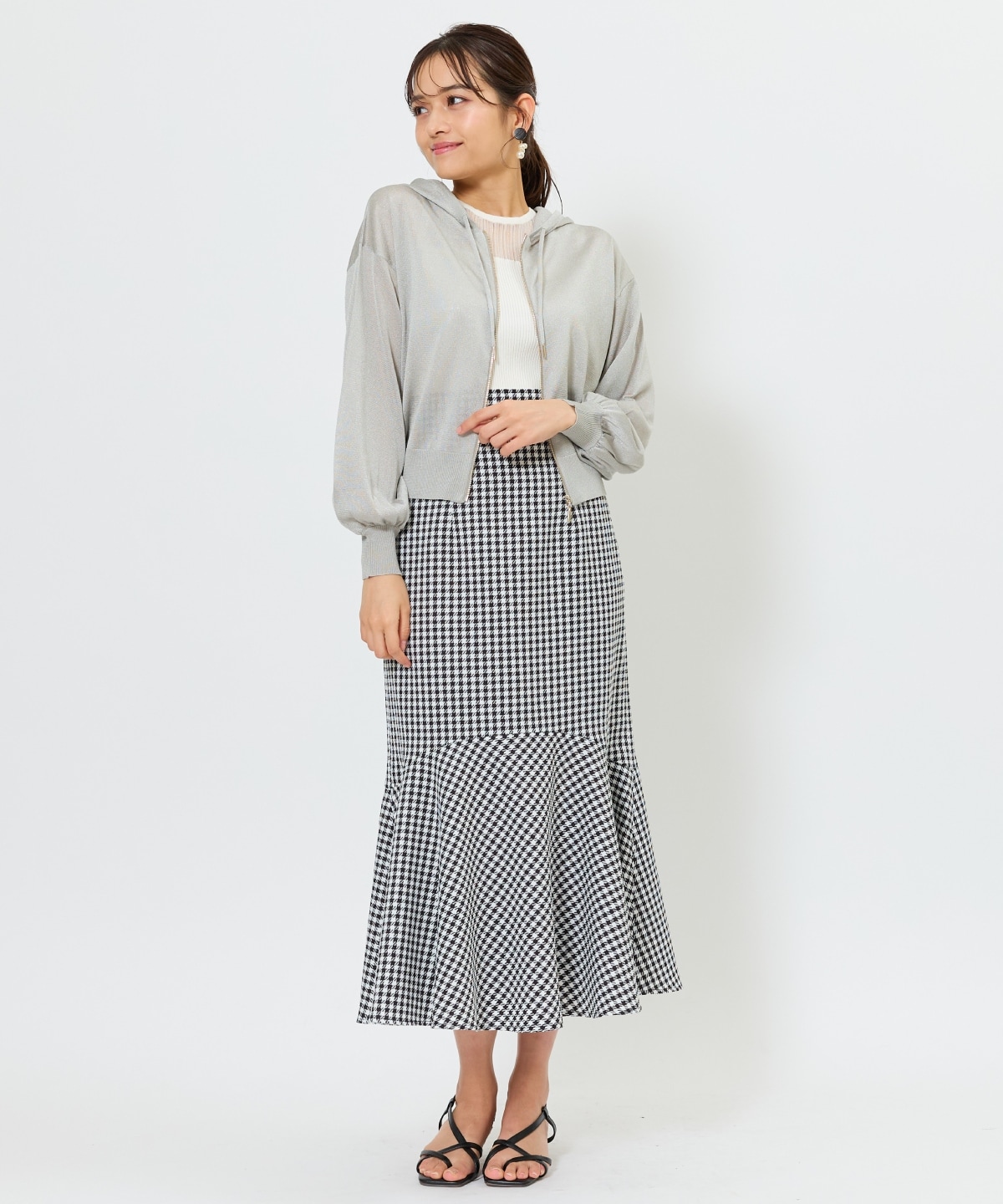 千鳥柄マーメイドスカート