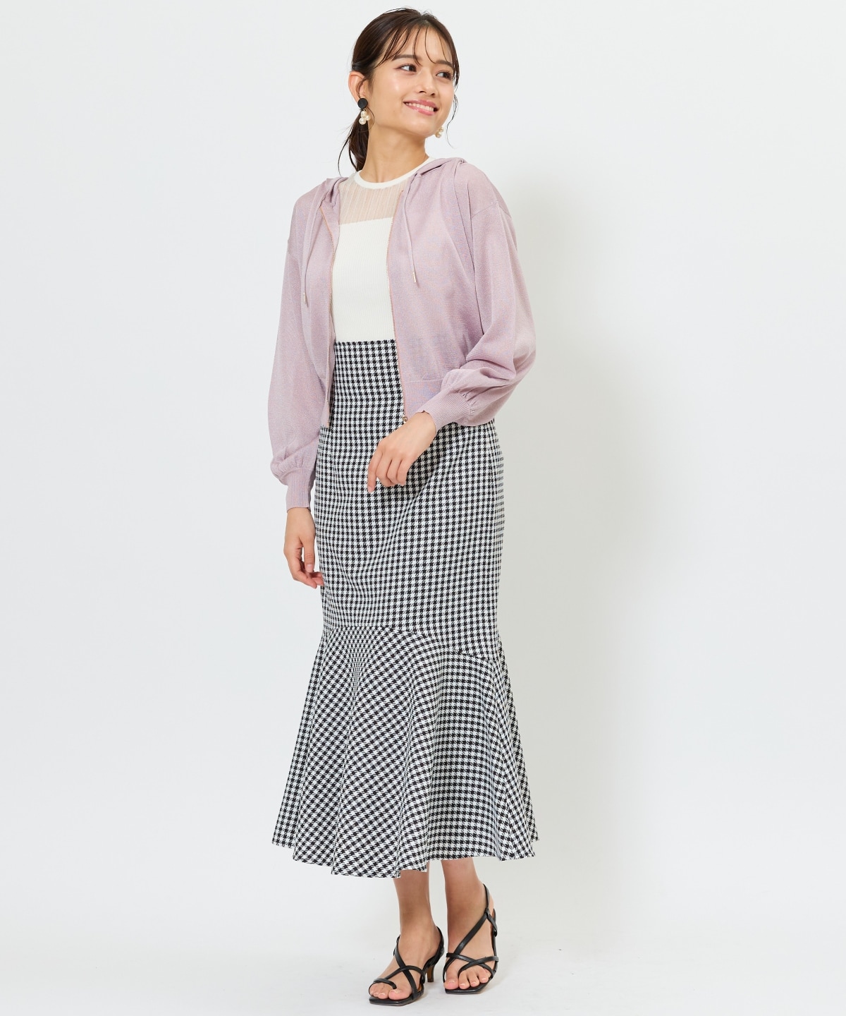 千鳥柄マーメイドスカート
