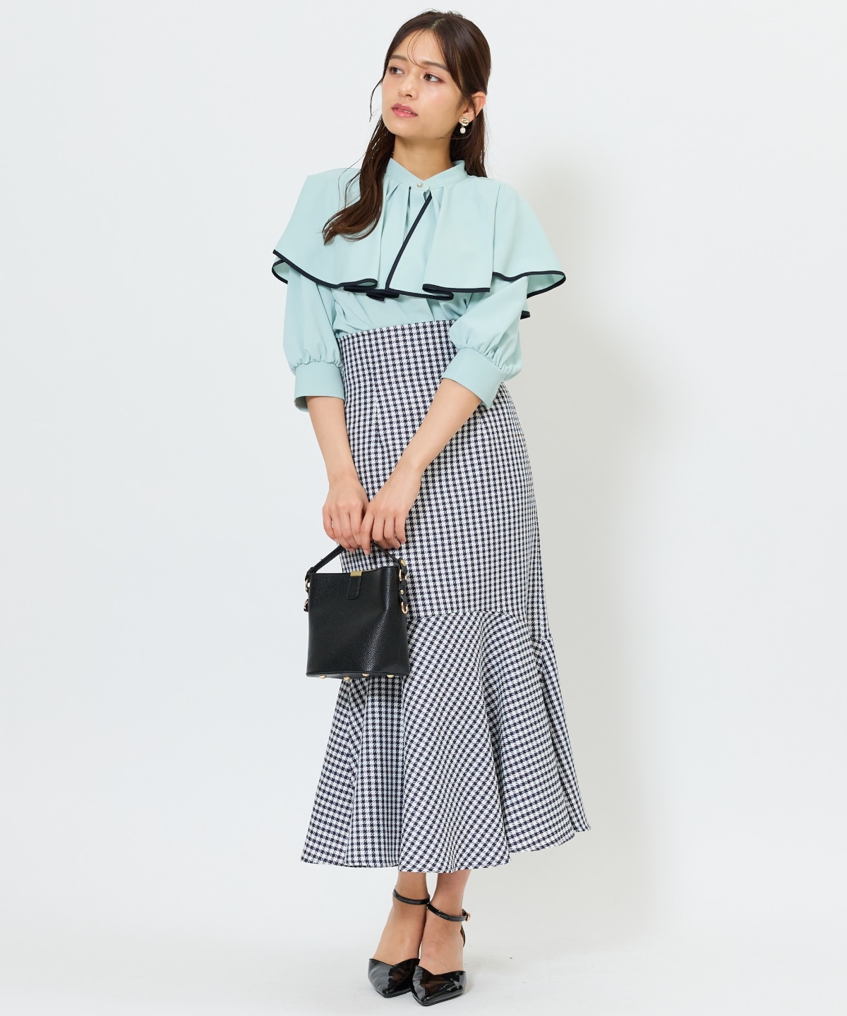 千鳥柄マーメイドスカート