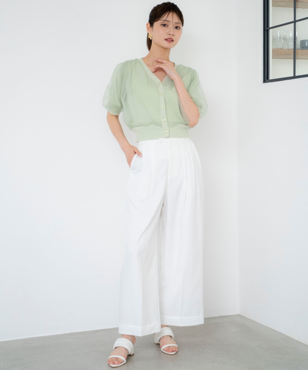 2タックワイドパンツ