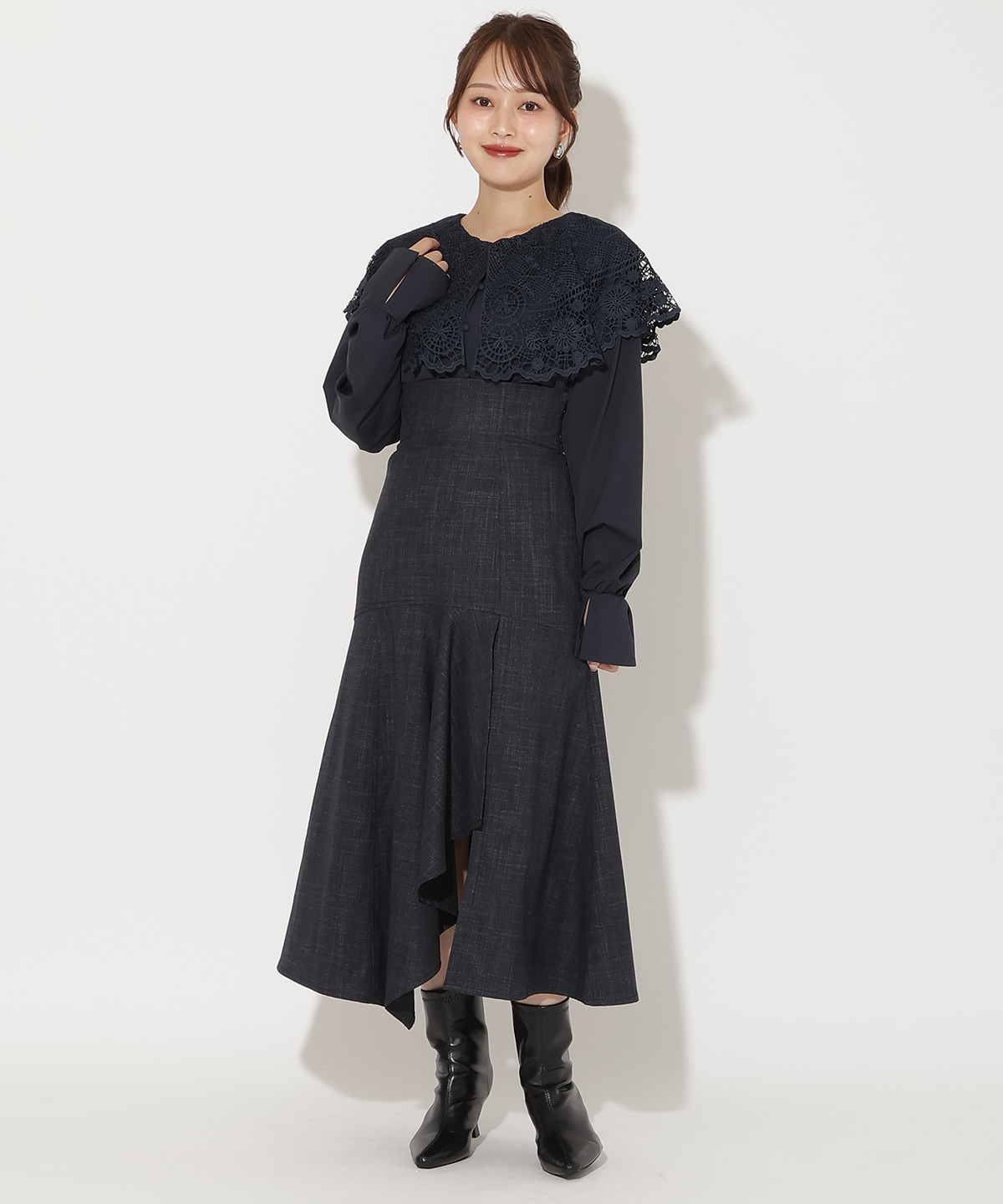 レースカラーブラウス