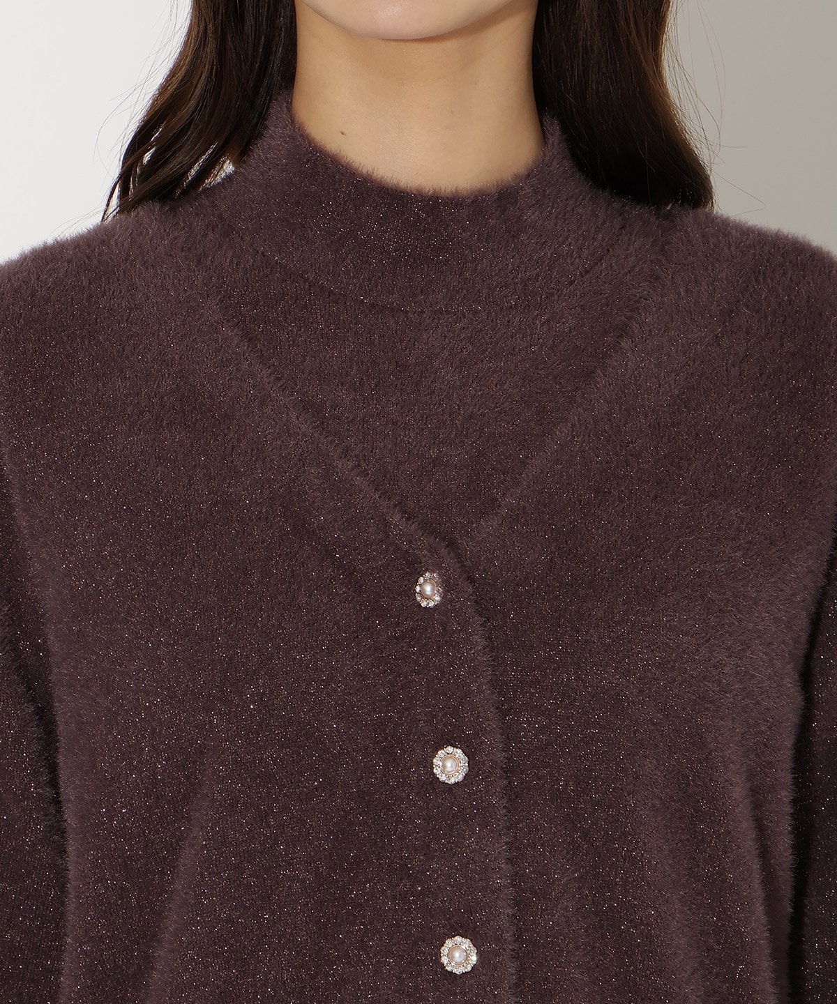 ラメフェザーニットアンサンブル