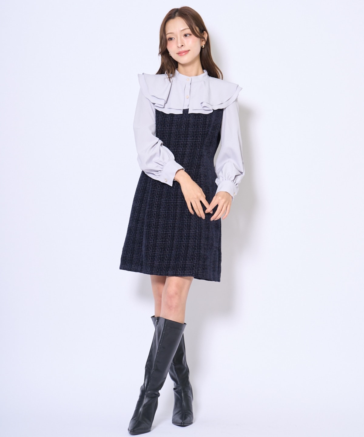 ボウタイミニワンピース