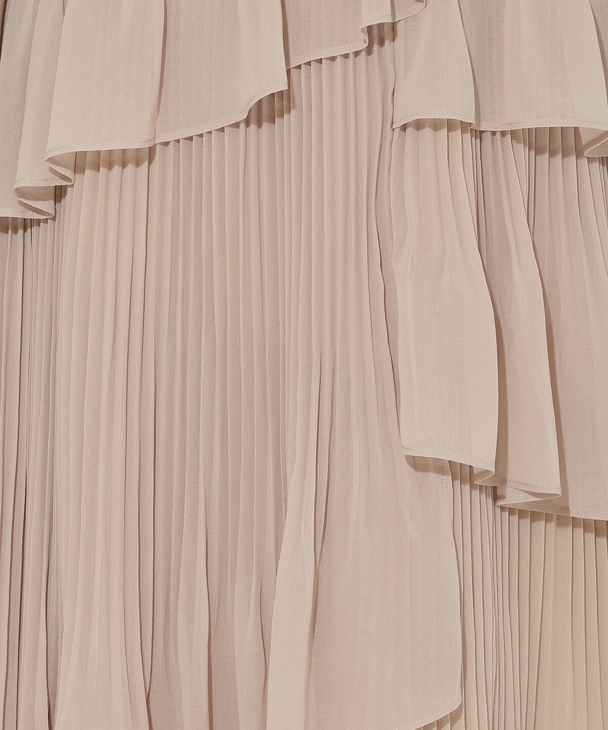 ジャケットレイヤードプリーツワンピース