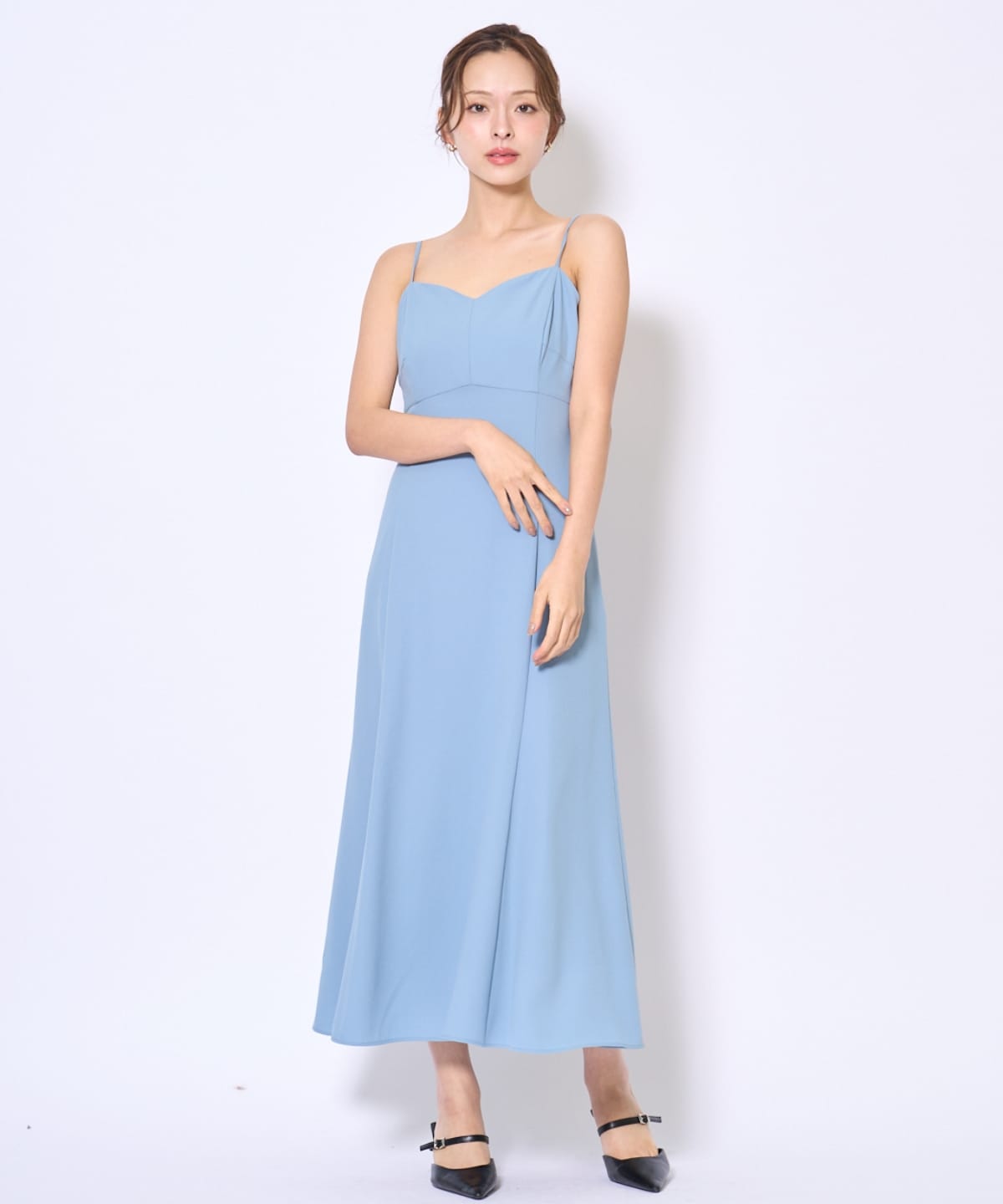 ベロアトリミングブラウス×ドレス