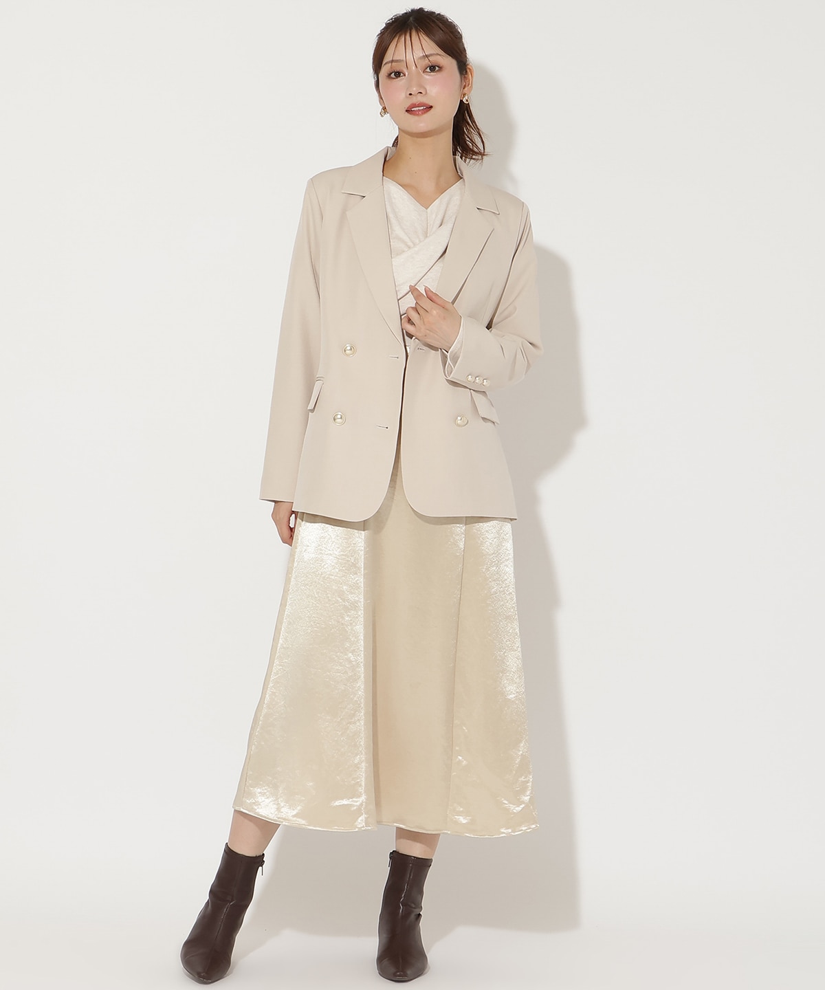 ダブルブレストテーラードジャケット