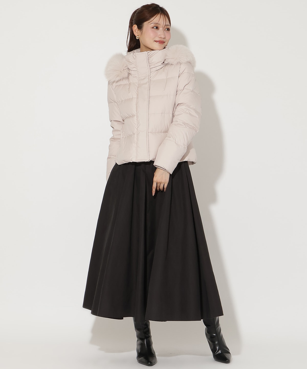 FOXファー付きプレミアムショートダウン