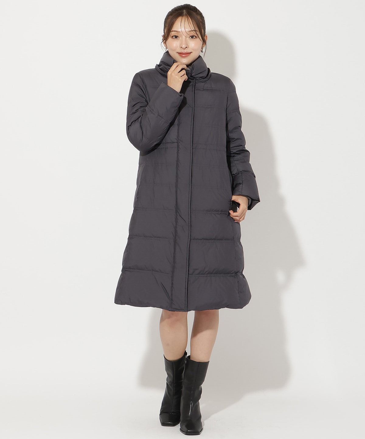 FOXファー付きプレミアムミドルロングダウン