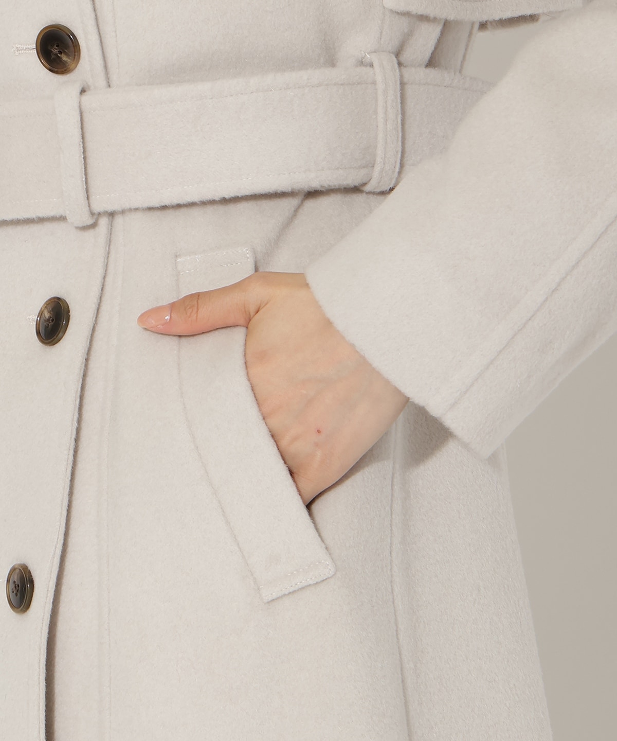 ウールビーバーロングコート