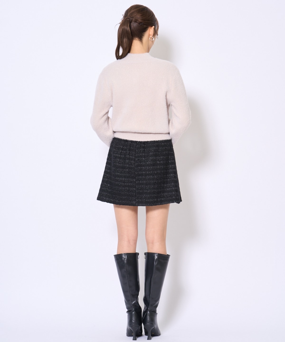 ラメフェザーニットアンサンブル