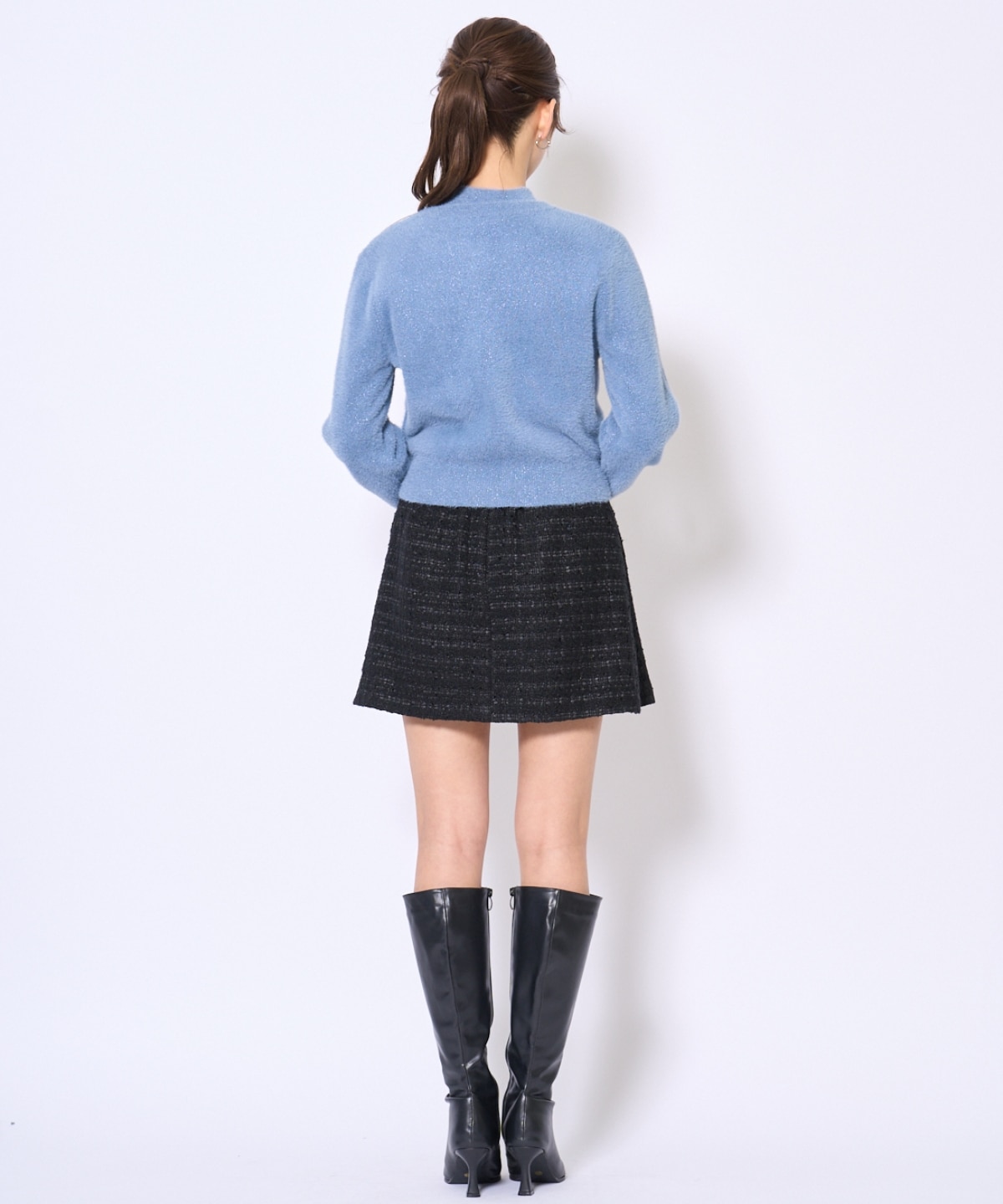 ラメフェザーニットアンサンブル