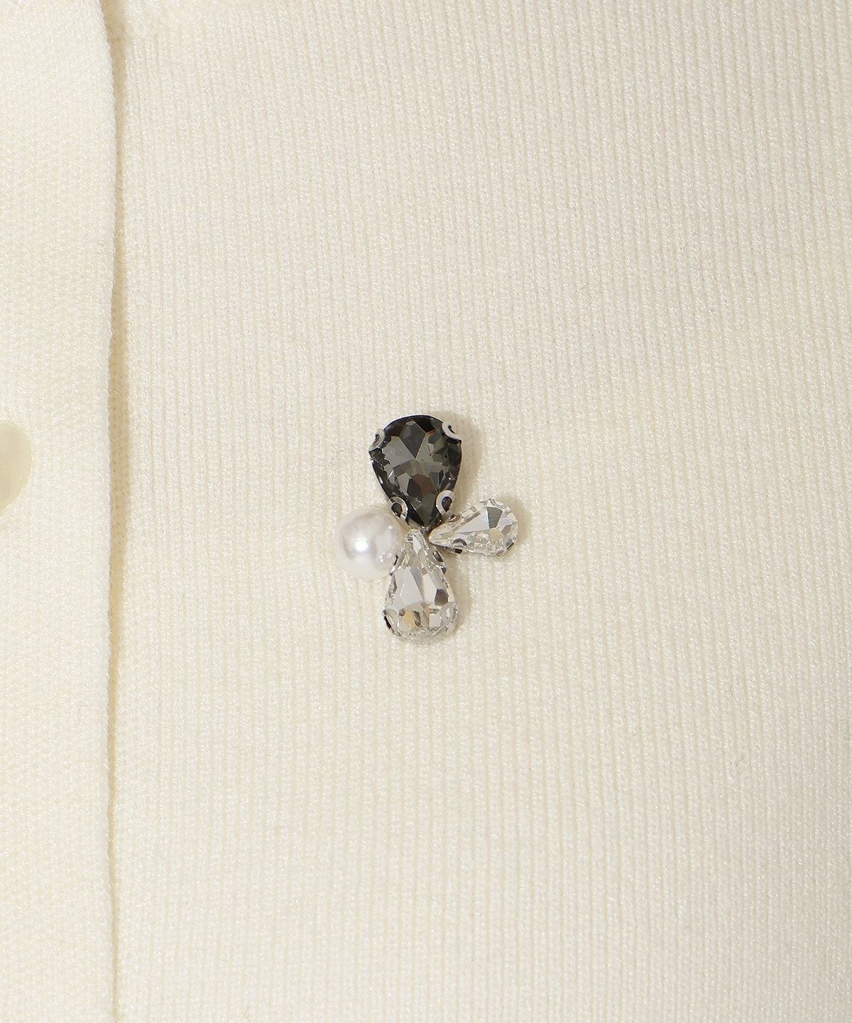 ビジュー×パールニットカーディガン