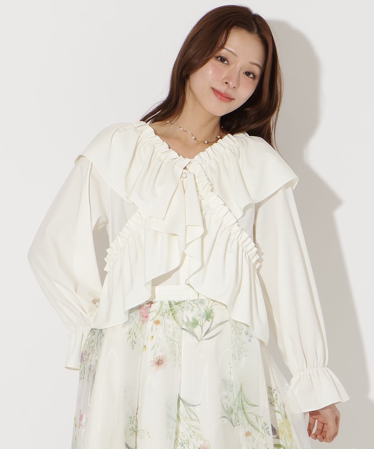 【先行予約受付中】フリルクロスブラウス