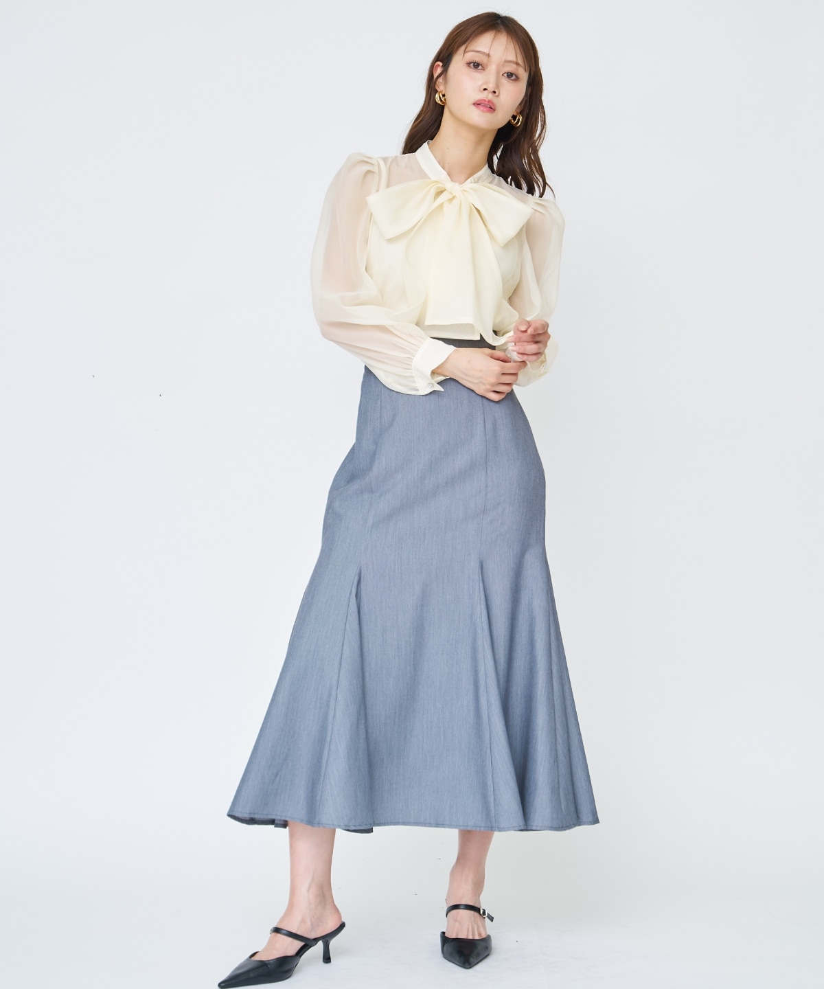 【先行予約受付中】シアーボウタイブラウス