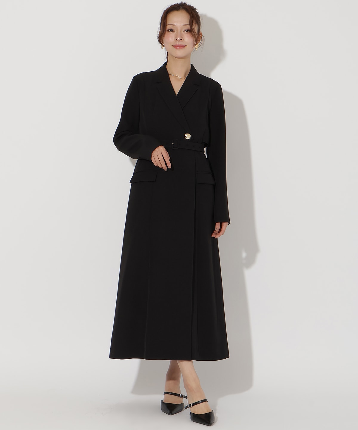 トレンチ風ワンピース