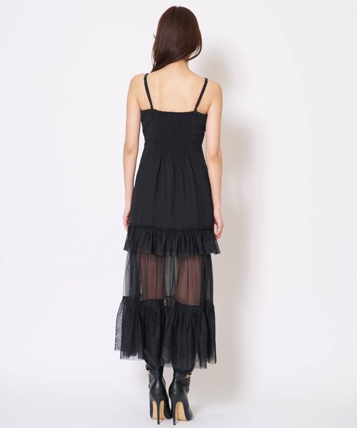 【先行予約受付中】ジャケット×シアーティアードワンピース