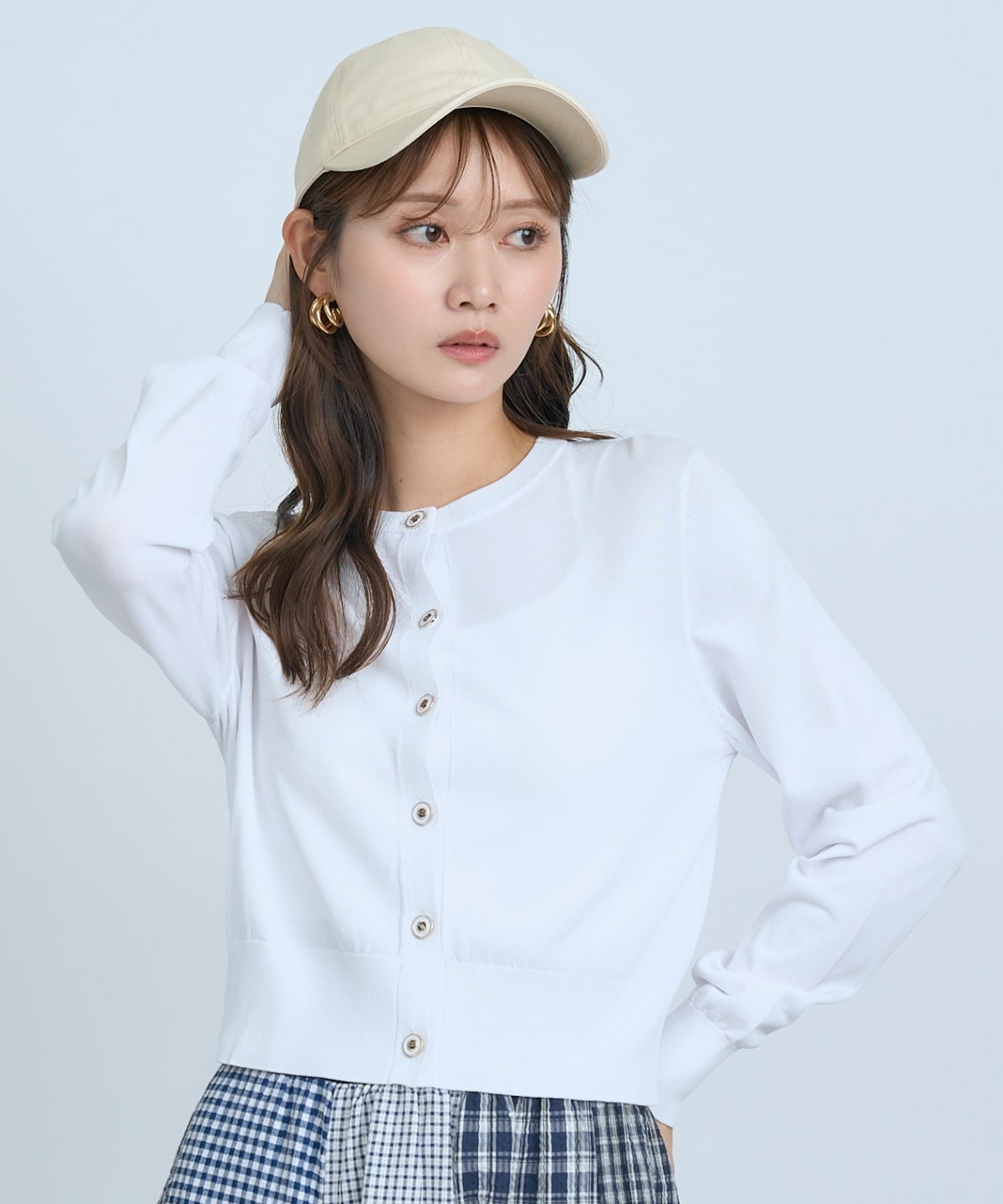 【UVカット】クルーネックカーディガン