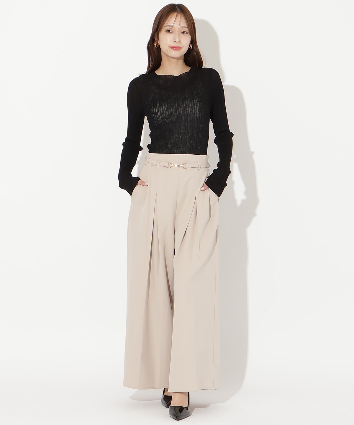 【先行予約受付中】シアーランダムリブニットプルオーバー