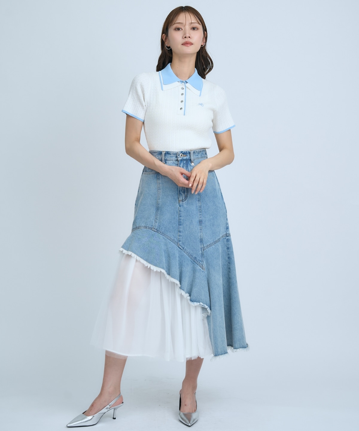 【先行予約受付中】ダブルカラーケーブルポロニット