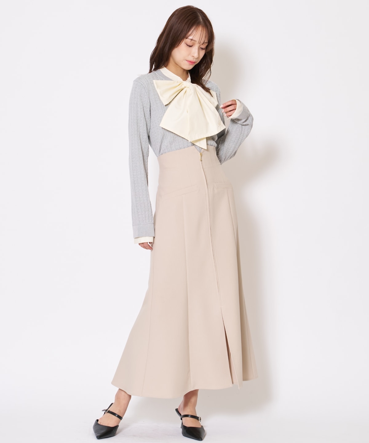 【先行予約受付中】ボウタイニットプルオーバー