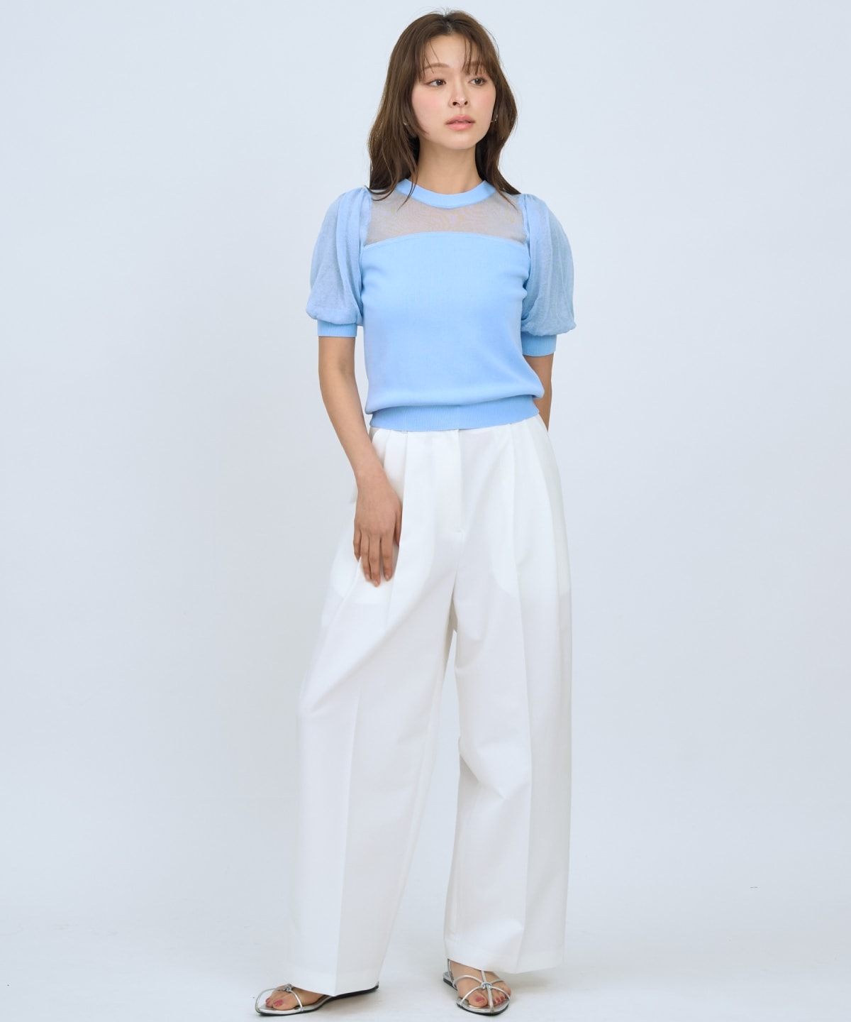 【先行予約受付中】シアーニットクルーネックプルオーバー