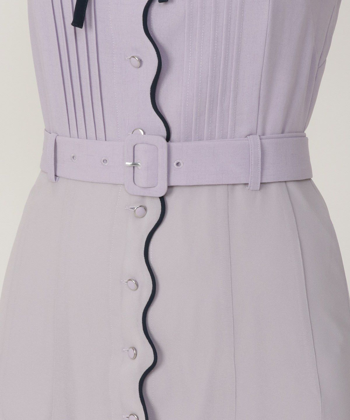 スカラッププリーツフリルスリーブワンピース S ラベンダー Redyazel 公式オンラインショップ バーンデストローズ