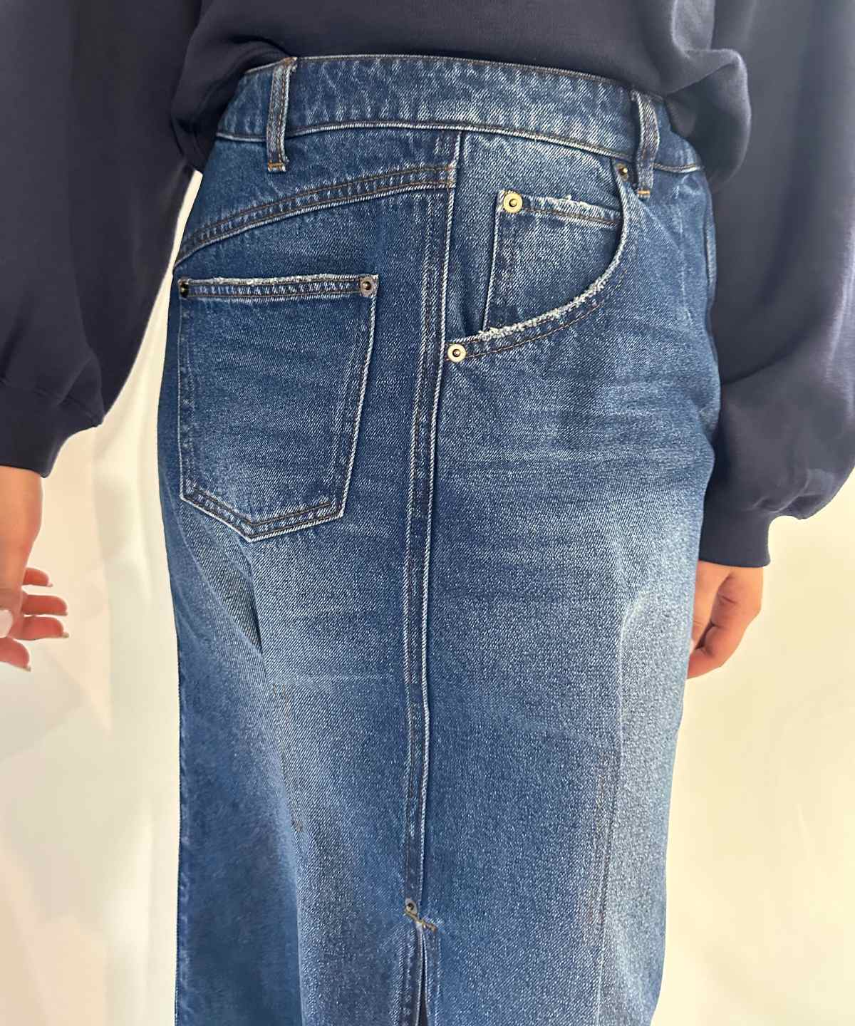【高橋ひかるさん着用商品】デニムマキシスカート