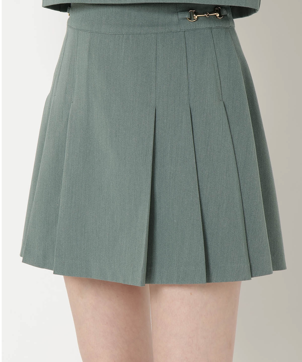 【セットアップ可能】サイドビットプリーツスカパン