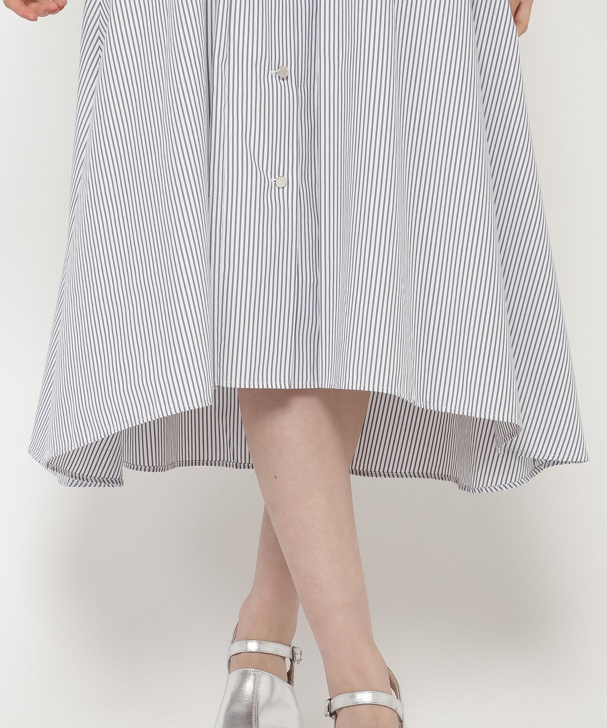 ケープフレアストライプワンピース