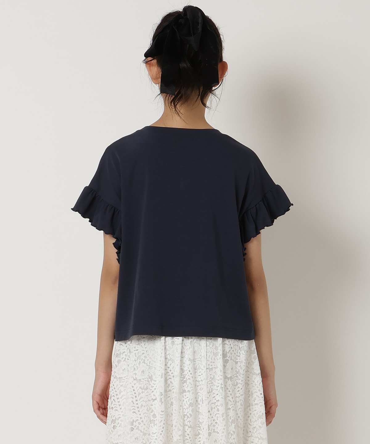 フリル袖Tシャツ