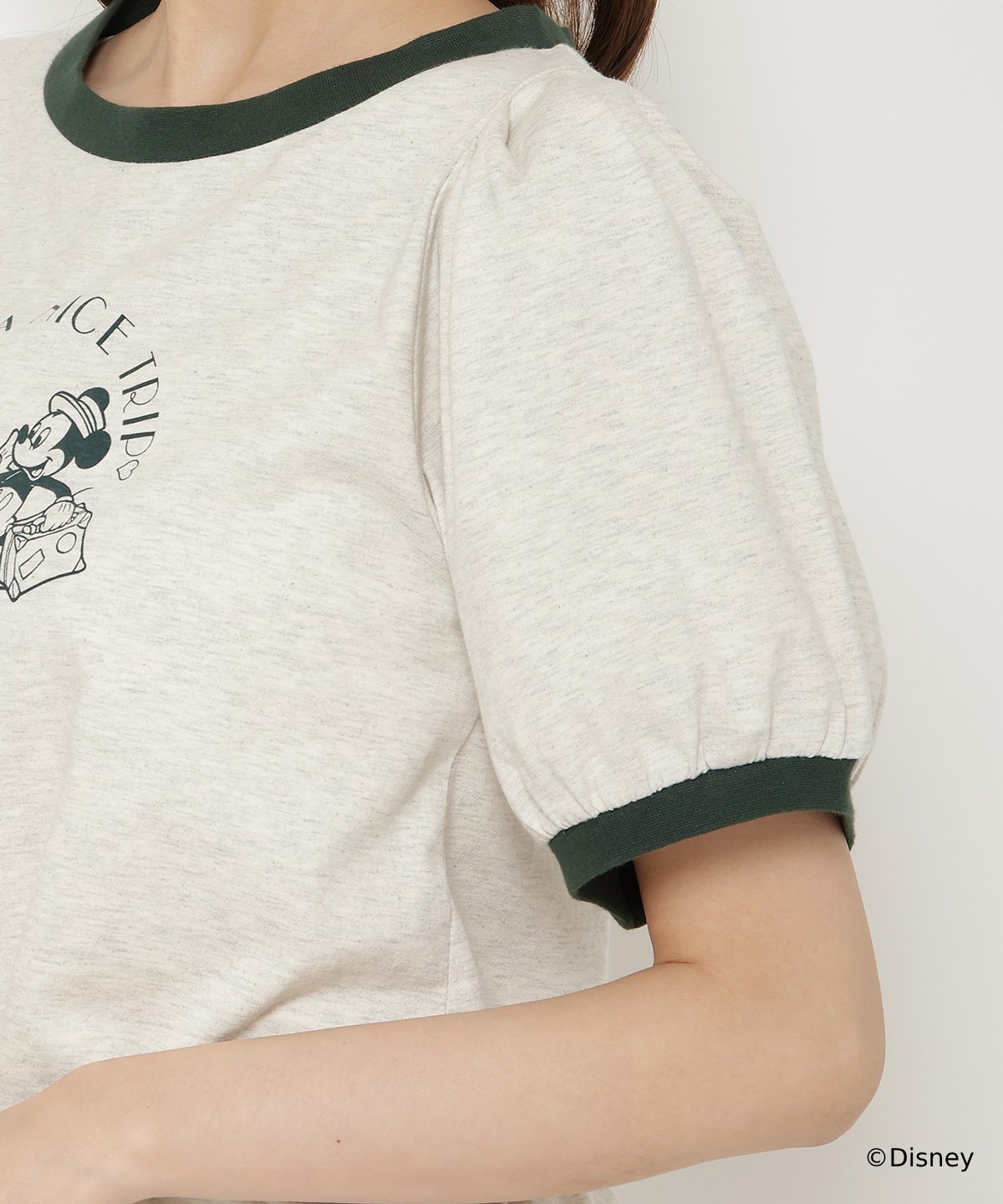 ミッキー&ミニー / トラベルデザイン リンガーTシャツ