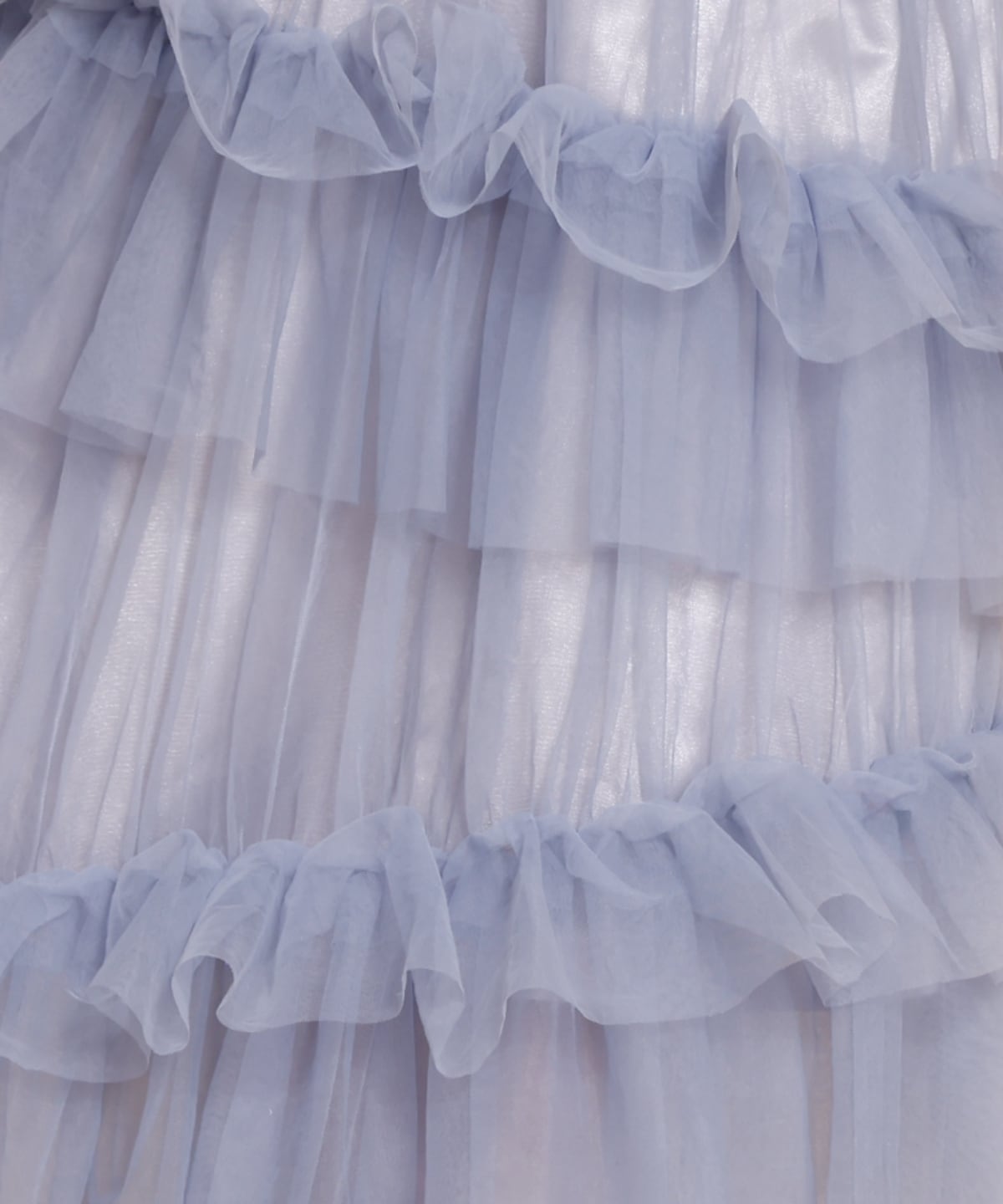 チュールフリルティアードスカート