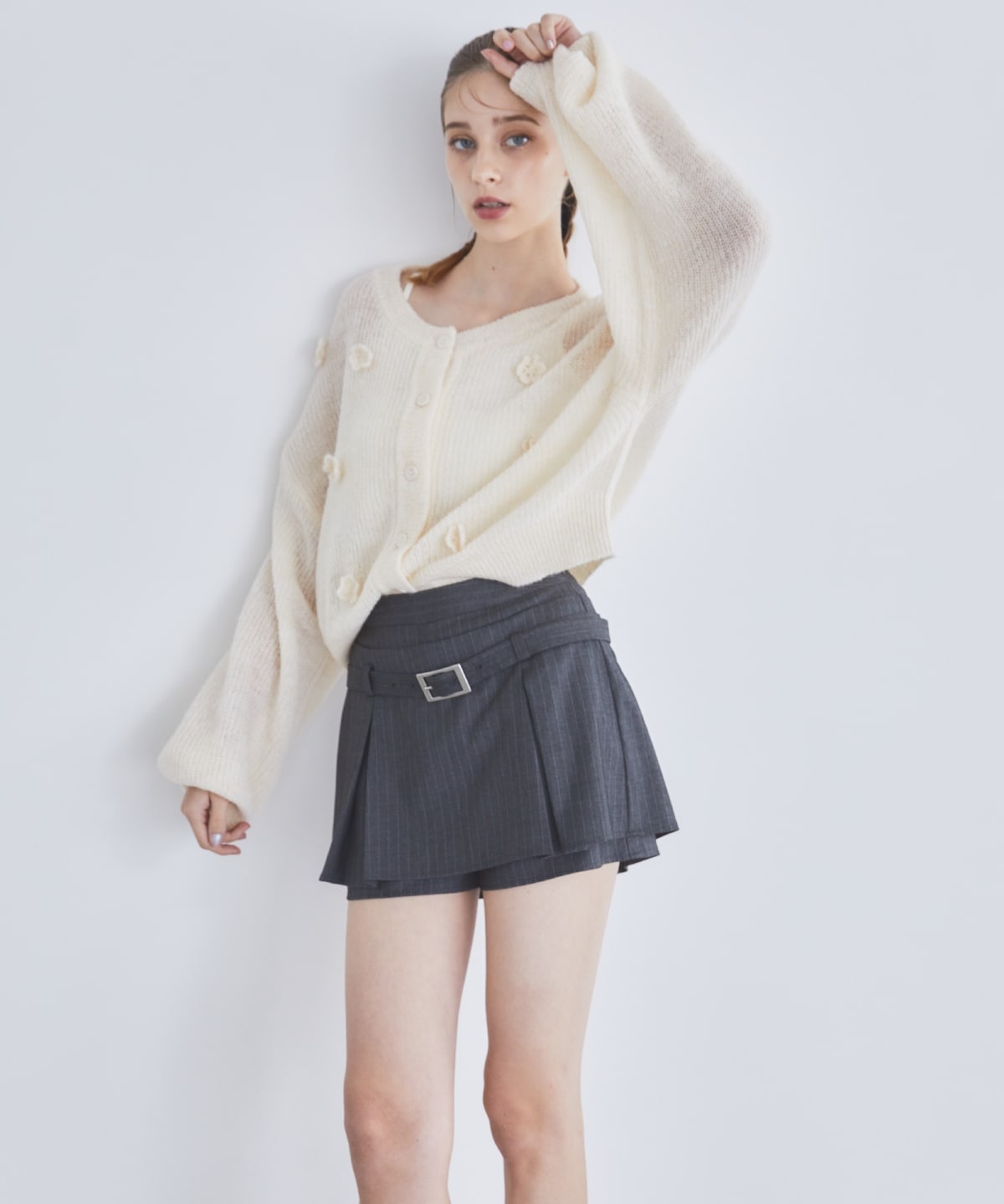 レイヤードデザインベルティッドショートパンツ