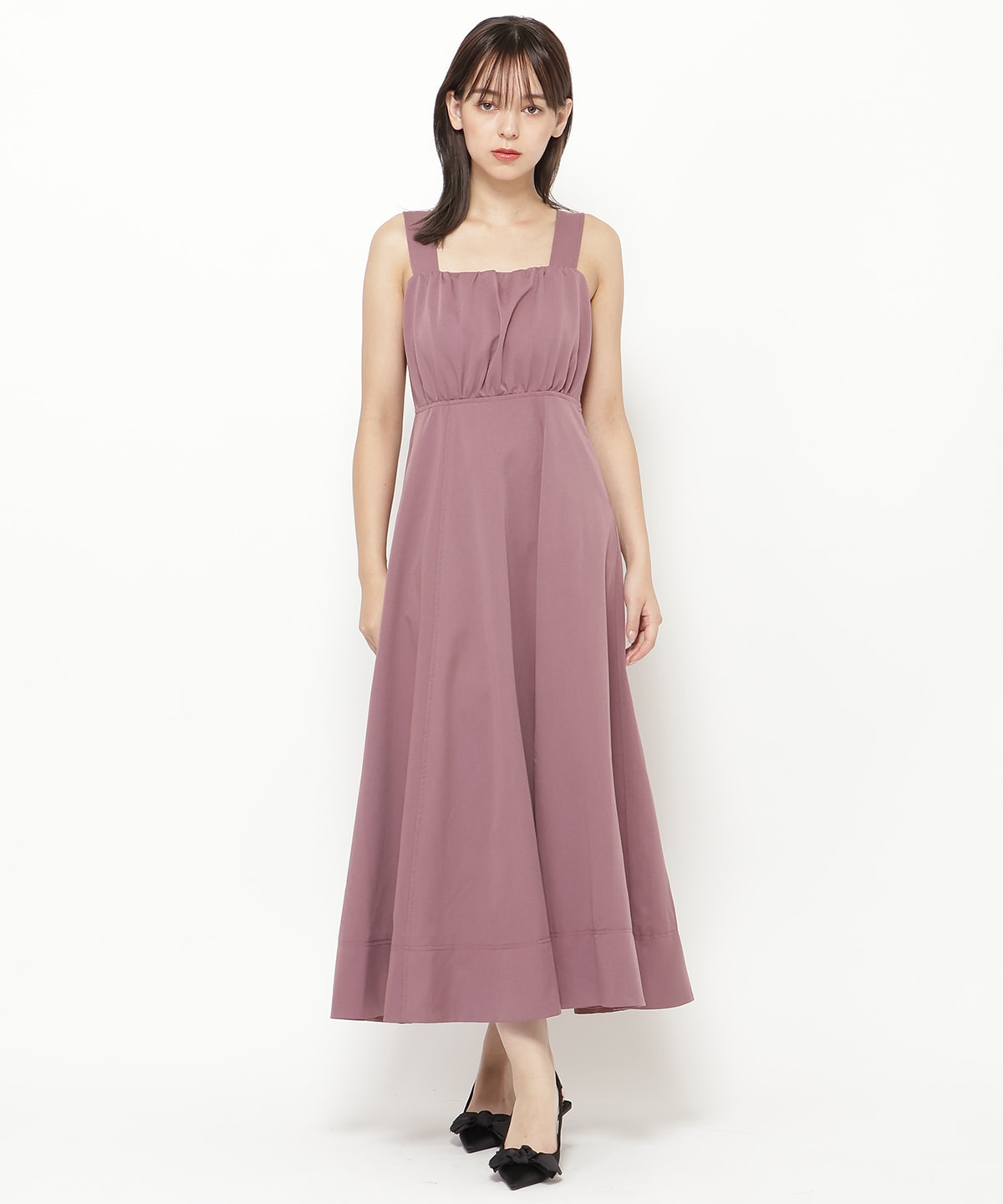 バックリボンシャツ&キャミワンピセット