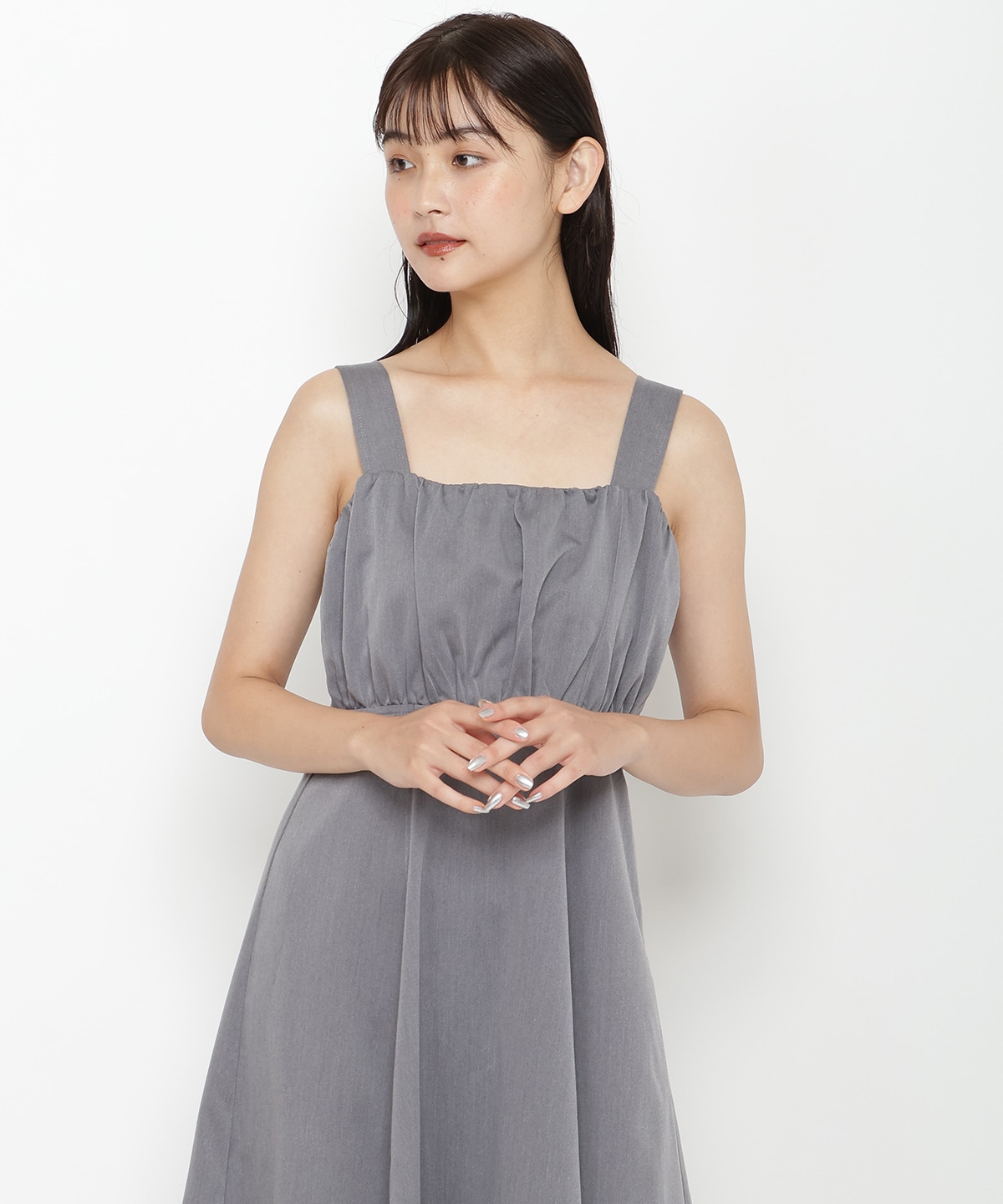 バックリボンシャツ＆キャミワンピセット