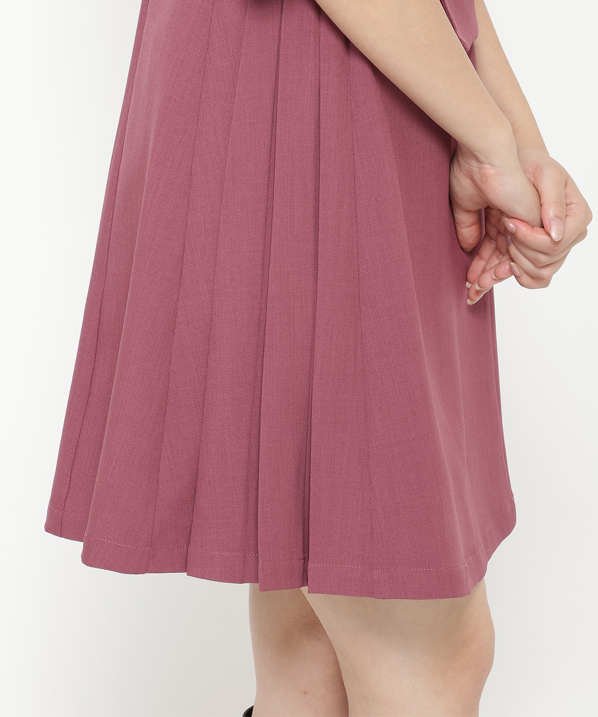 ジャケットレイヤードアシメミニワンピース