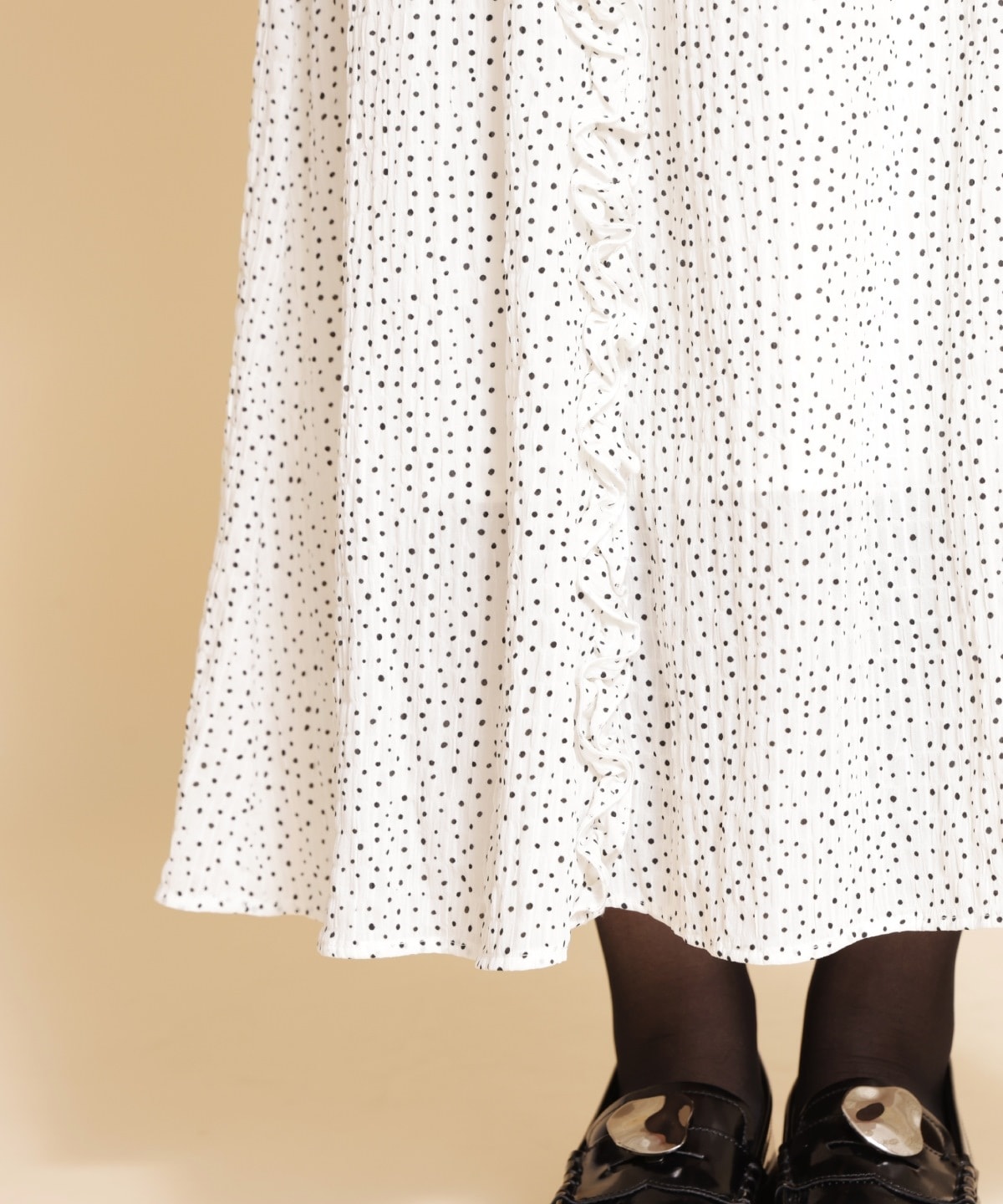 フリルカラードットワンピース