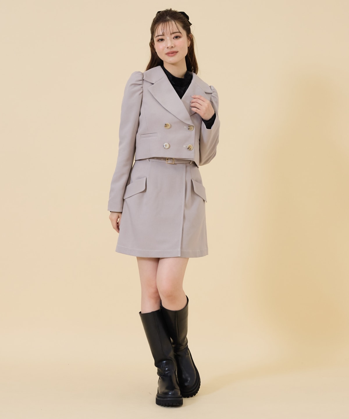 【セットアップ可能】ウーリッシュショートダブルジャケット