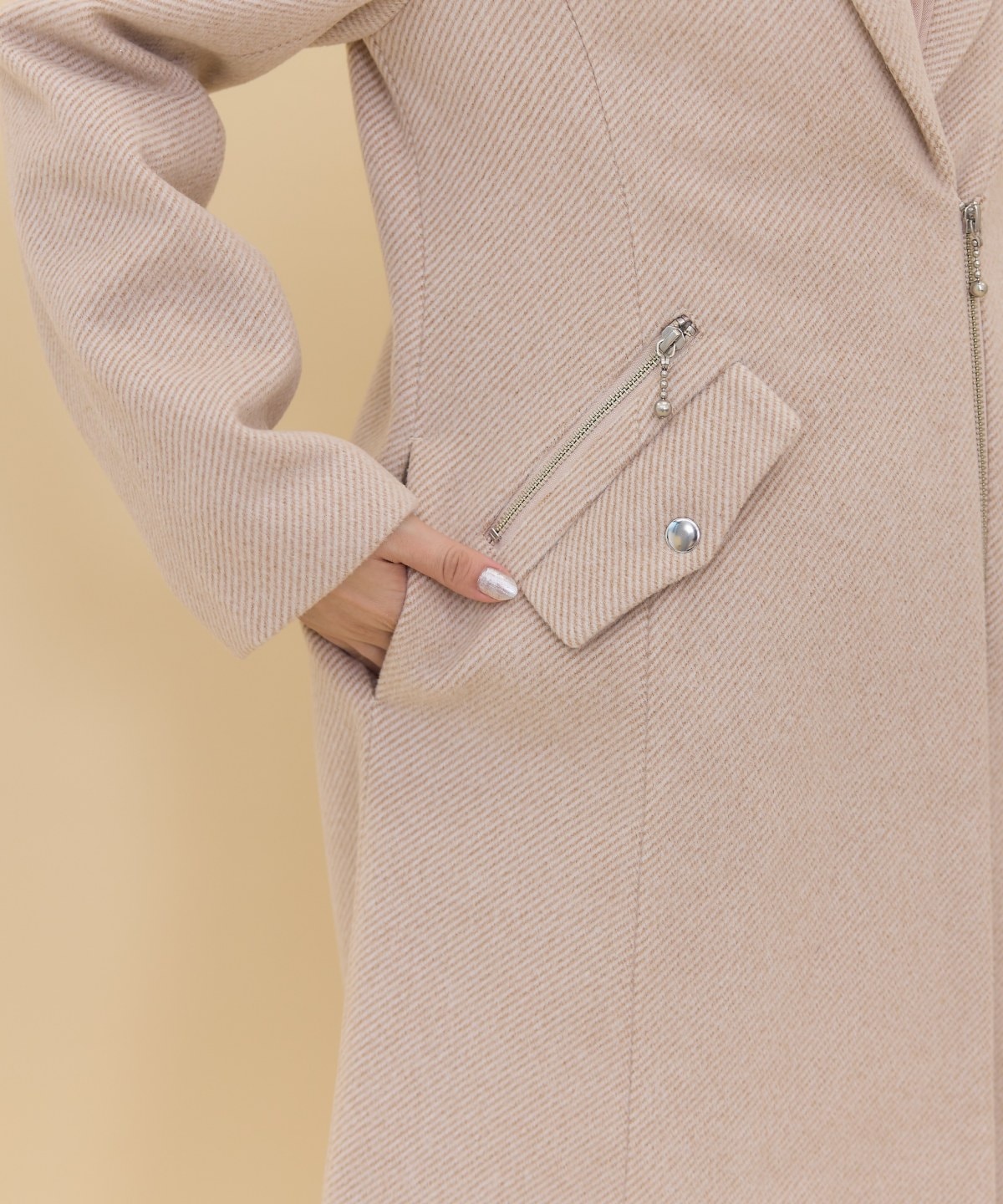 ジップチェスターコート