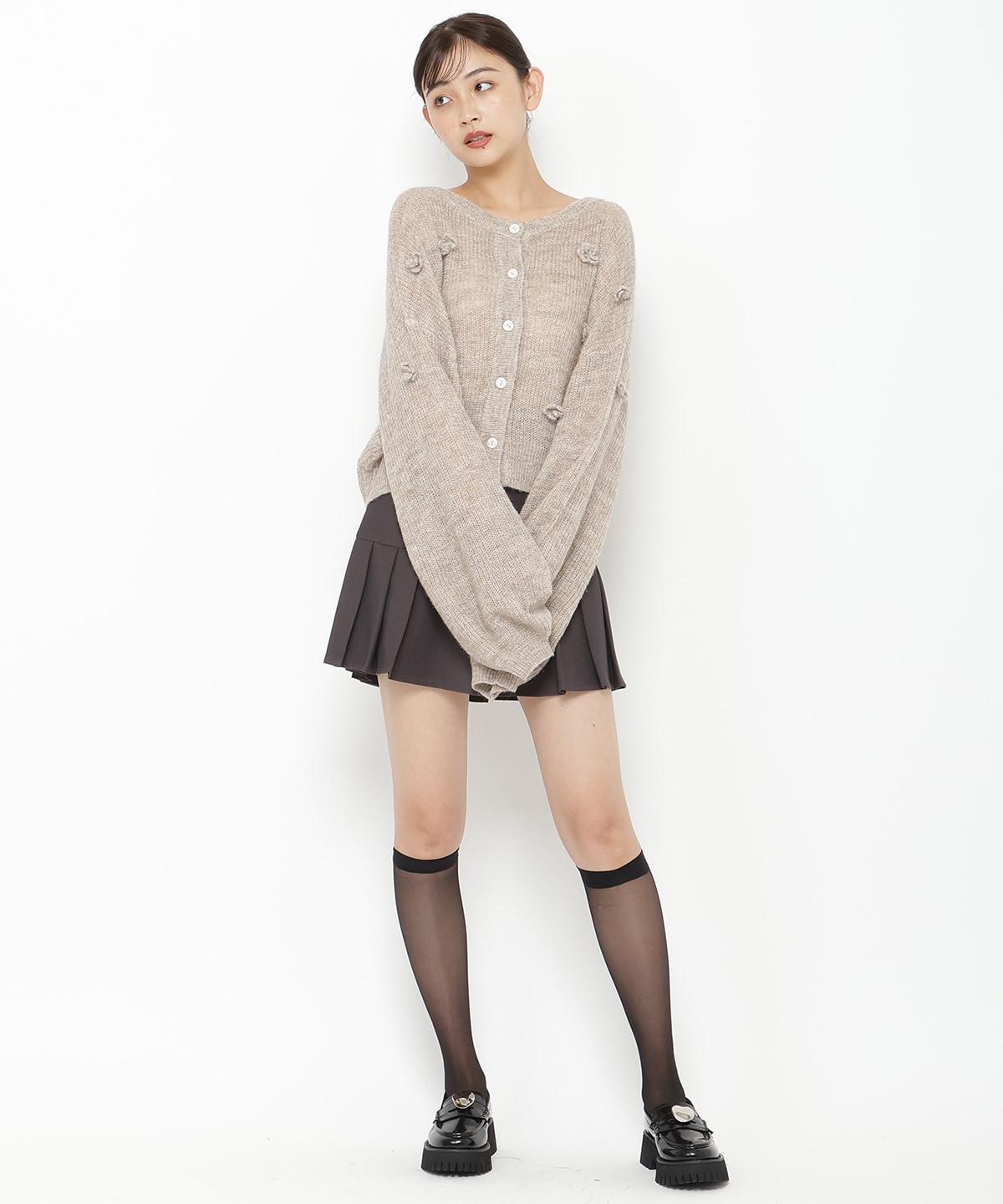 クロシェフラワーカーディガン