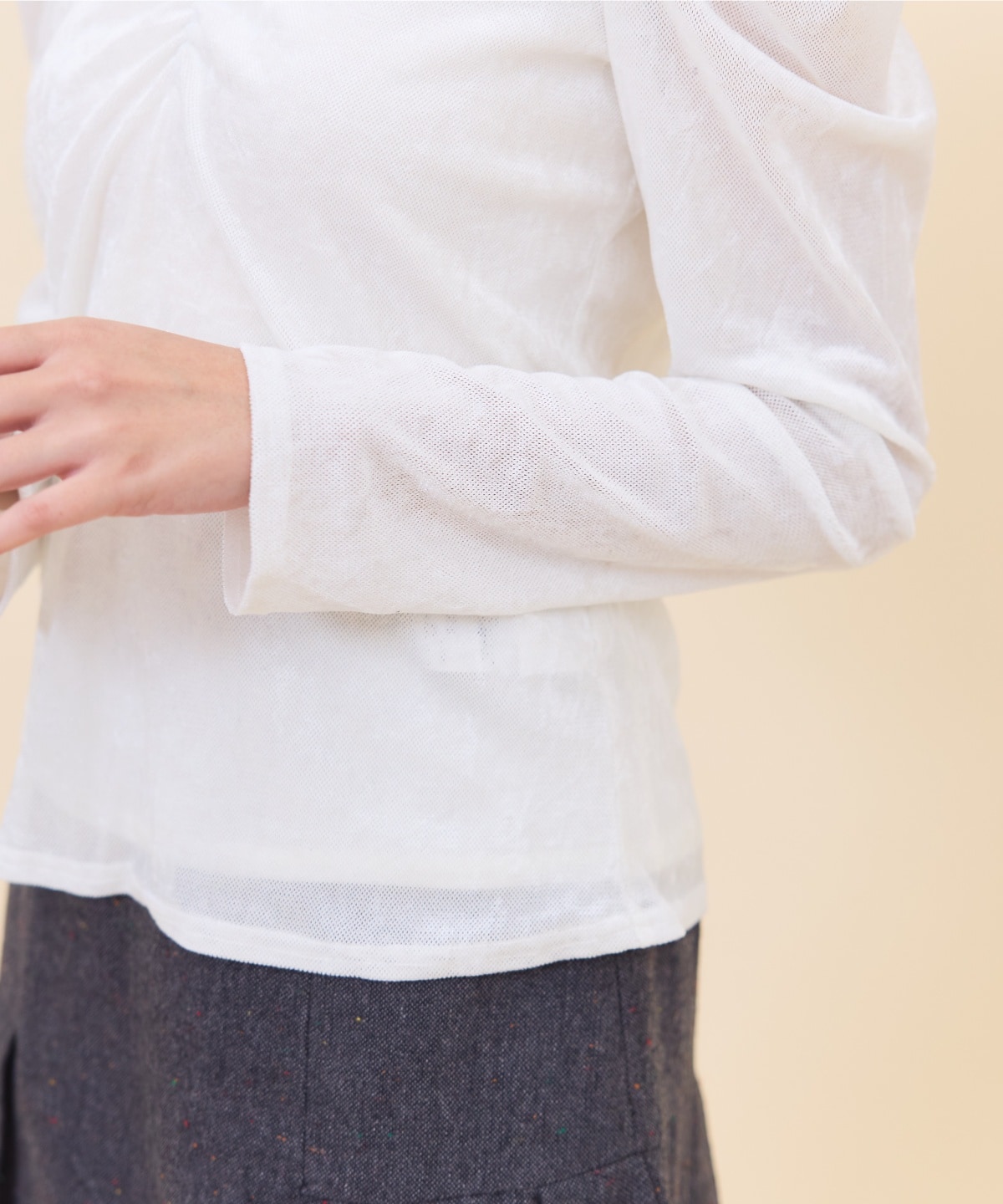 ベロアチュールトップス