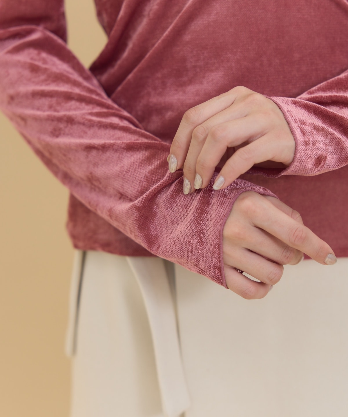 ベロアチュールトップス