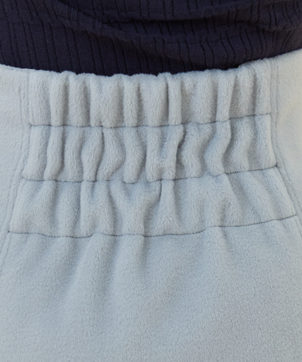 【セットアップ可能】カットメルトンミニスカート