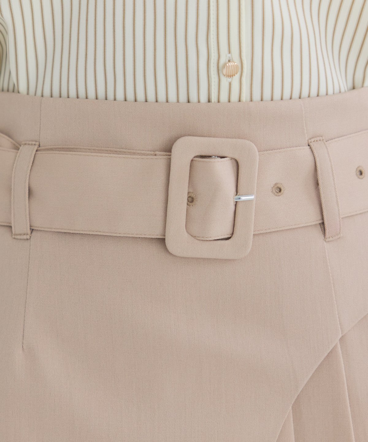 ラップデザインアシメプリーツミニスカート