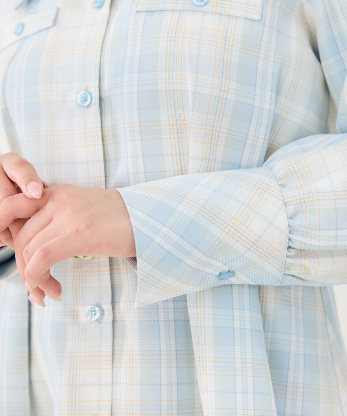 チェックミニシャツワンピース