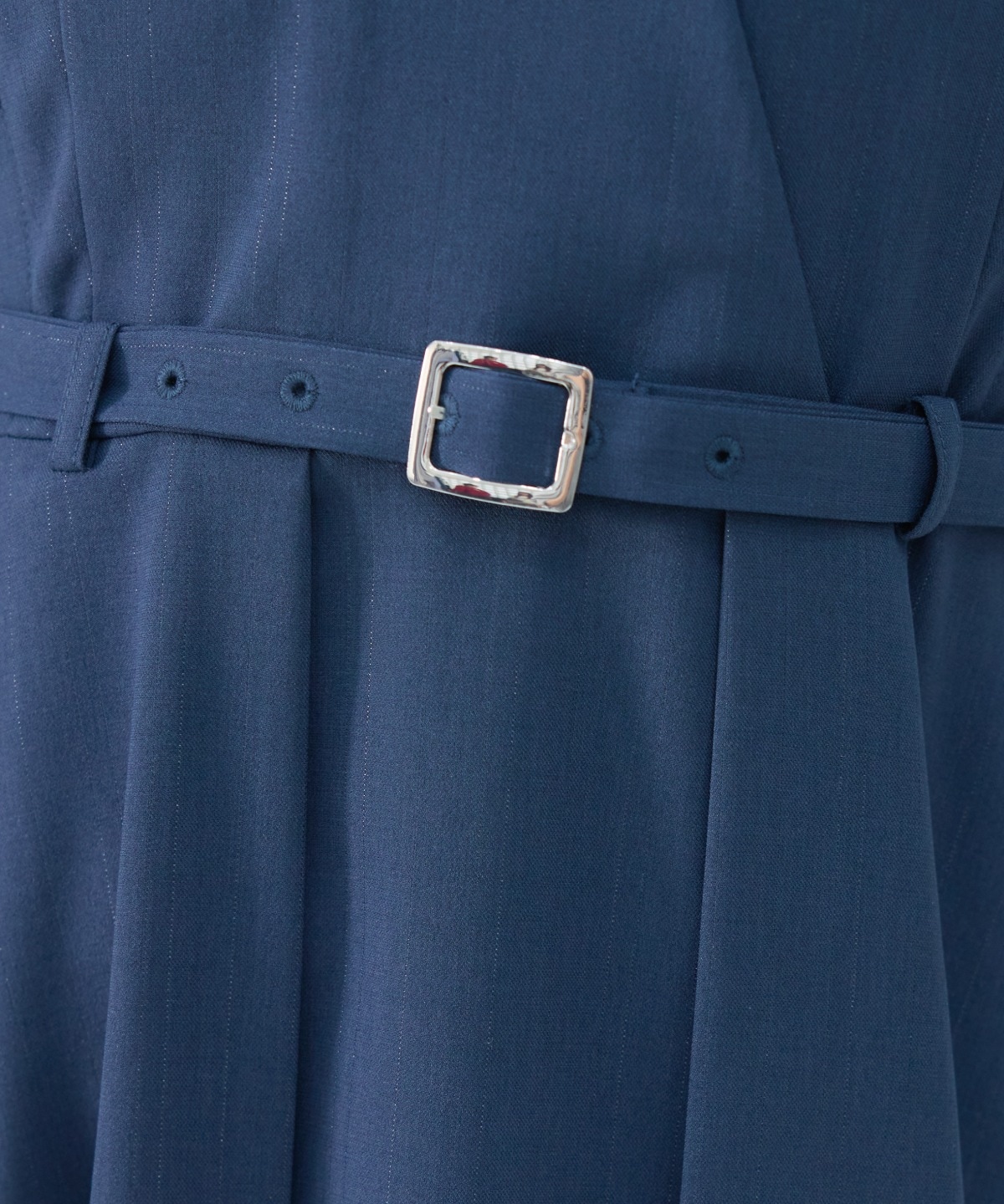 シャドウラメストライプカシュクールワンピース