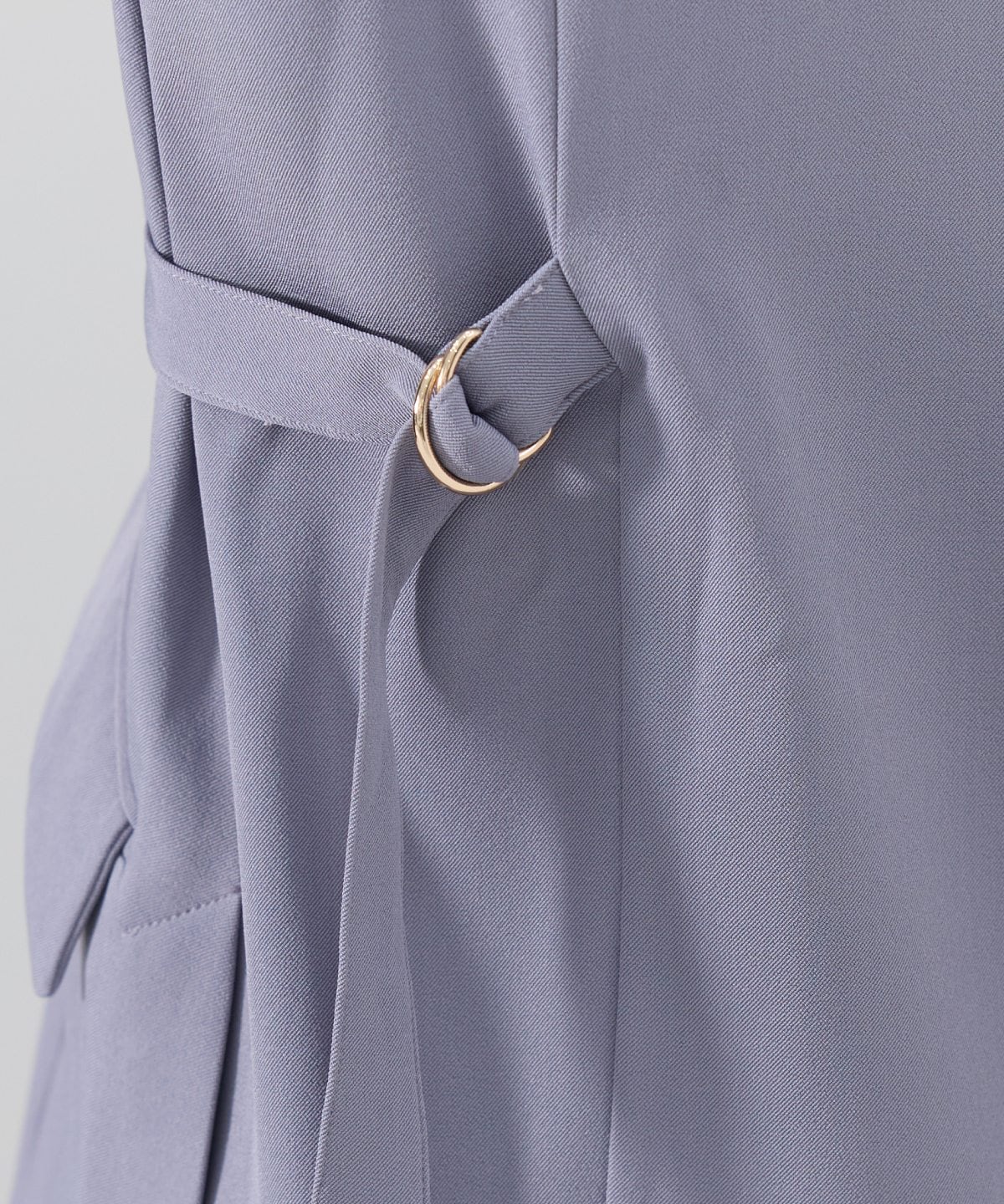 【セットアップ可能】サイドベルト半袖ダブルジャケット